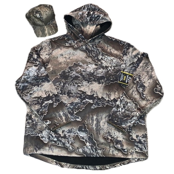 Realtree Other - Realtree “Excape” Camo Pattern Tech Hoodie Scent Control XXL Face Mask & Hat